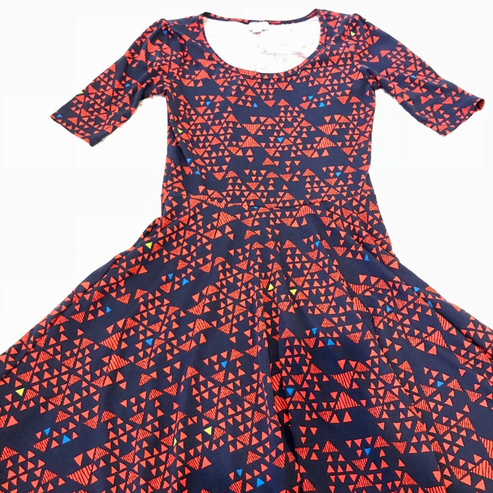 LulaRoe Navy Geometric Nicole M